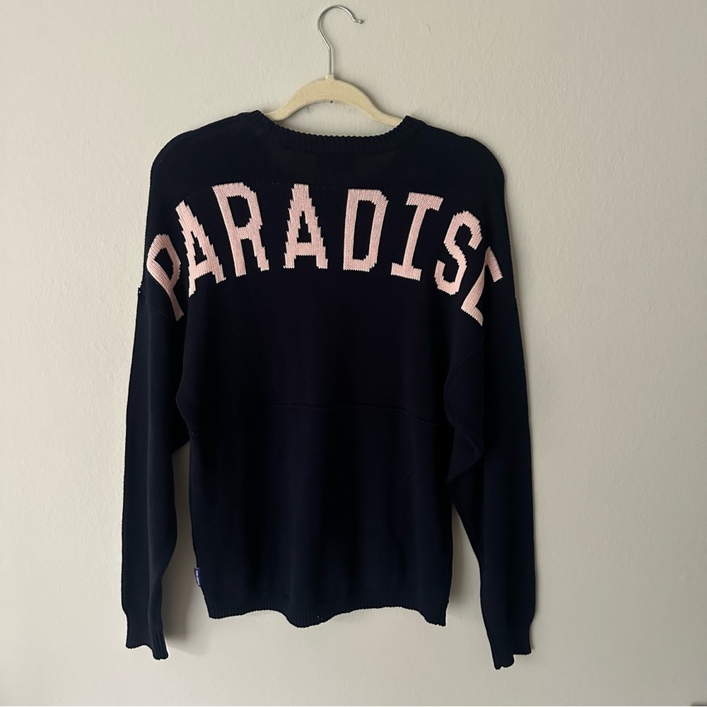 Spirit Jersey Paradise Palm Navy Sweater Size S